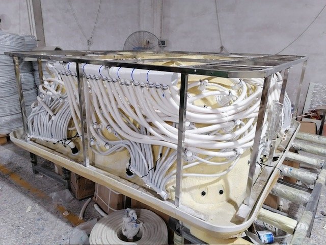 Spa die gerepareerd wordt