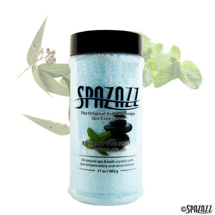 SPAZAZZ CRYSTALS EUCALYPTUS MINT 17OZ